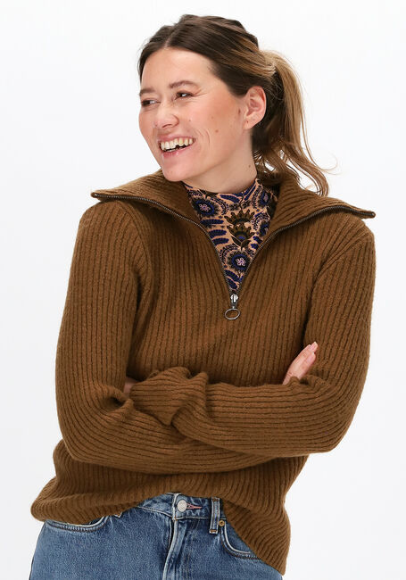 Braune OBJECT Pullover RACHEL LS KNIT PULLOVER - large
