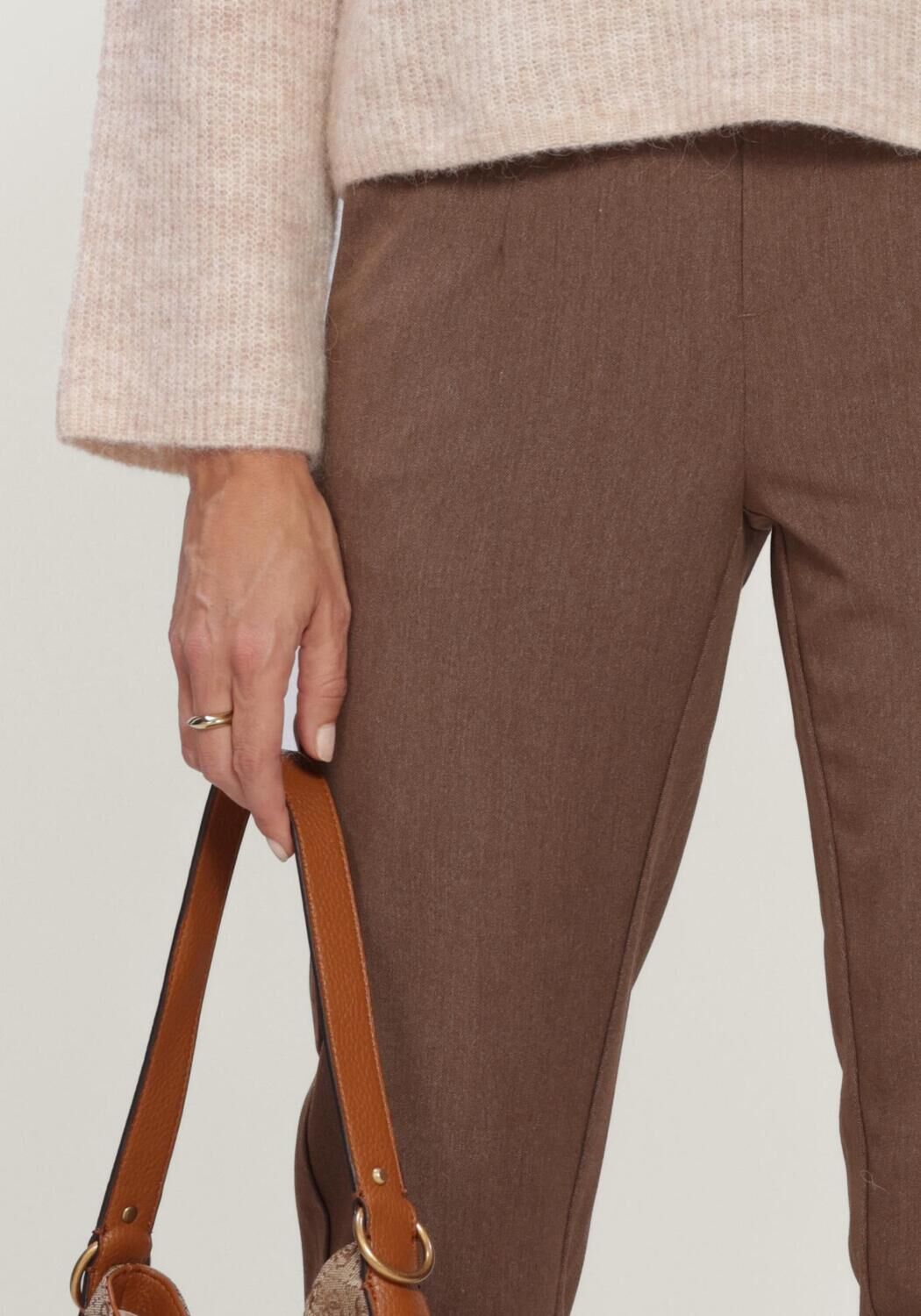 Braune OBJECT Hose OBJLISA SLIM PANT NOOS - large