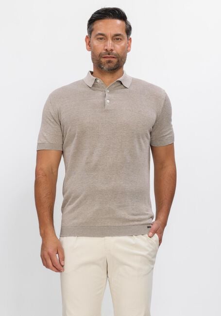 Beige GENTILUOMO Polo-Shirt POLO 3 BUTTINS - large