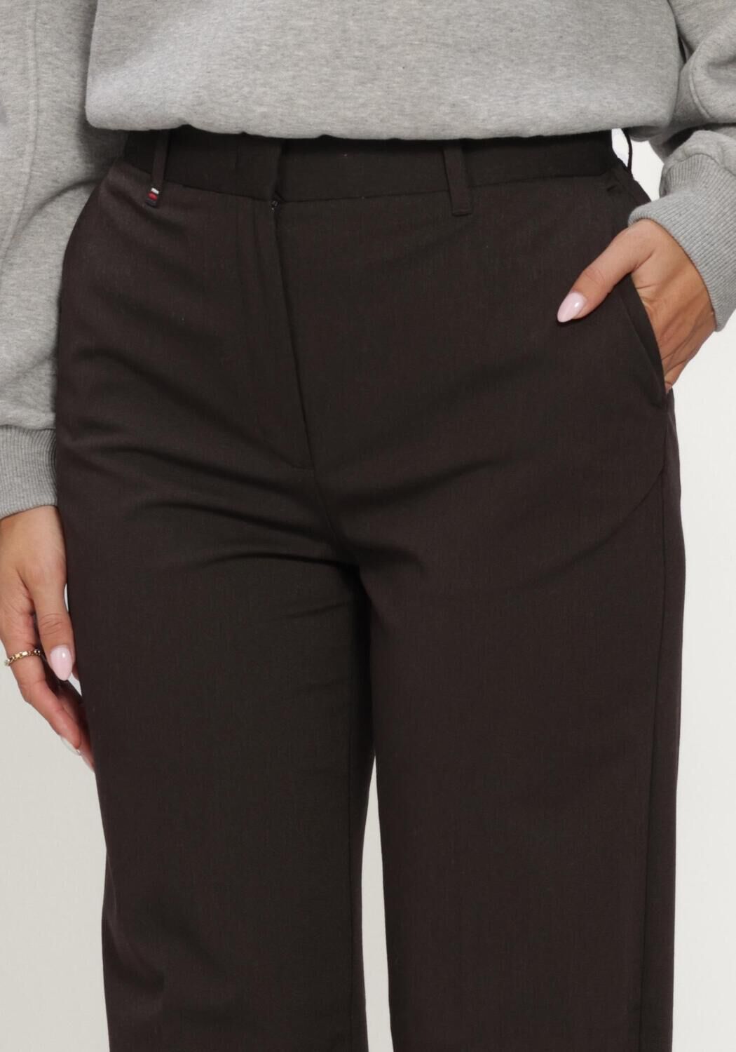 Braune TOMMY HILFIGER Hose VISCOSE BLEND STRAIGHT PANT - large