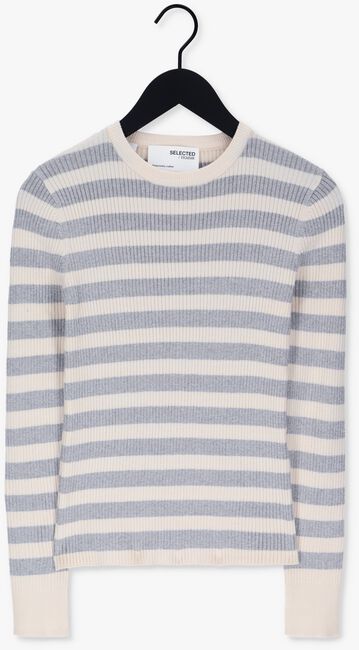 Beige SELECTED FEMME Pullover SLFAILANA LS STRIPED KNIT O-NE - large