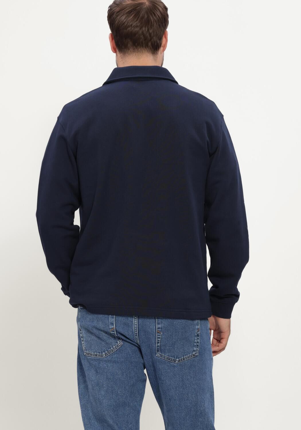 Dunkelblau SELECTED MEN Pullover SLMSCOTT LS HALF ZIP SWEAT - large
