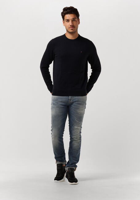 Blaue TOMMY HILFIGER Pullover CORE COTTON-SILK CNECK - large