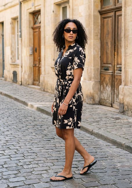 Schwarze OBJECT Minikleid OBJJACIRA S/S SHIRT DRESS - large