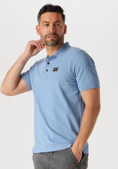 Blaue PME LEGEND Polo-Shirt SHORT SLEEVE POLO TRACKWAY POLO - large