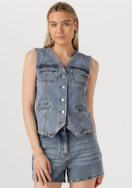 Blaue ROUGE EDIT Gilet ROUJOLIE DENIM WAISTCOAT - large