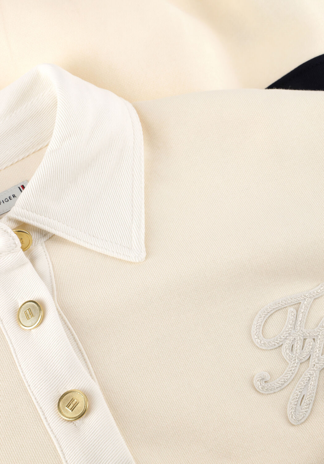 Mehrfarbige/Bunte TOMMY HILFIGER Sweatshirt GOLD BTN RUGBY FLEECE SWTSRT - large