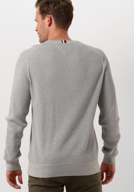 Graue TOMMY HILFIGER Pullover REFINED STRUCTURE CR - large