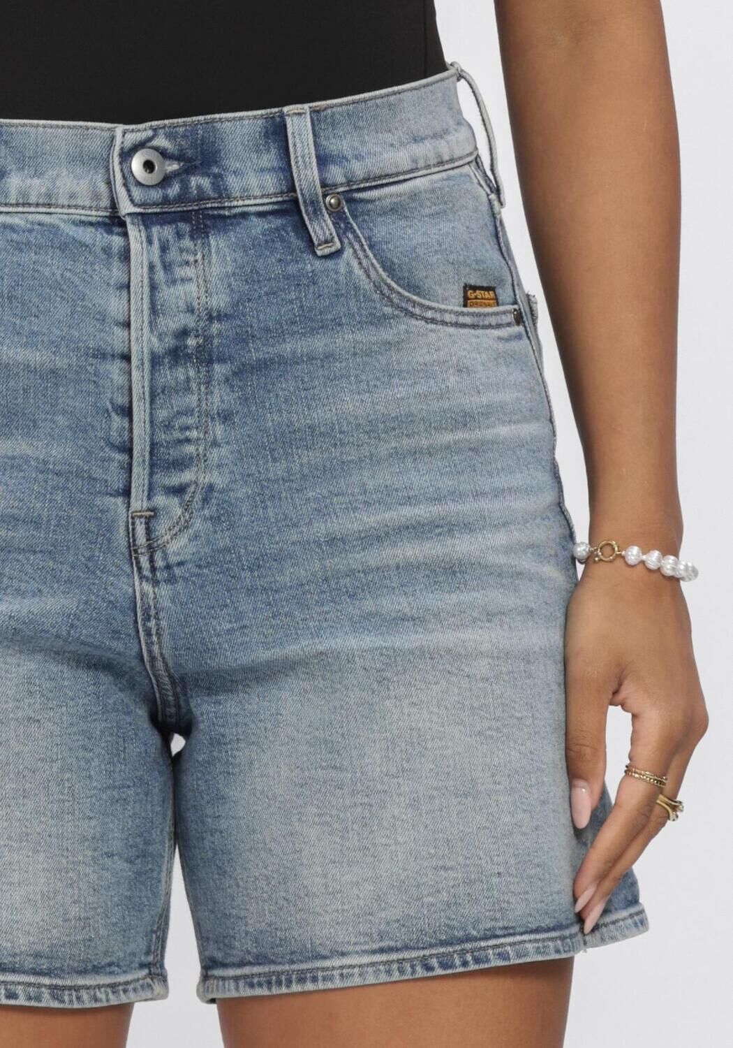 Blaue G-STAR RAW Kurze Hosen JETT HIGH SHORT CLEAN EDGE WMN - large