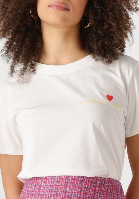 Weiße YDENCE T-shirt T-SHIRT LA DOLCE VITA - large