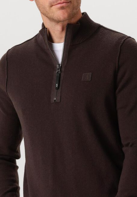Braune BUTCHER OF BLUE Pullover CLIFDEN HALFZIP - large
