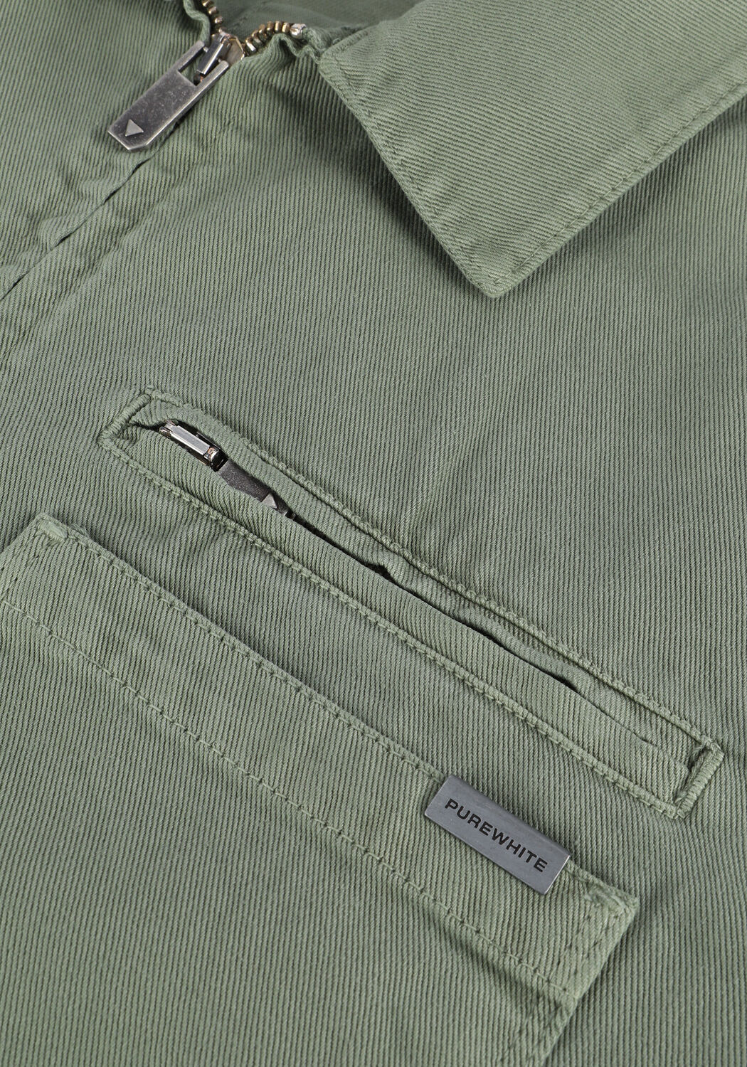 Gr&uuml;ne PUREWHITE Overshirt 22010212 - large