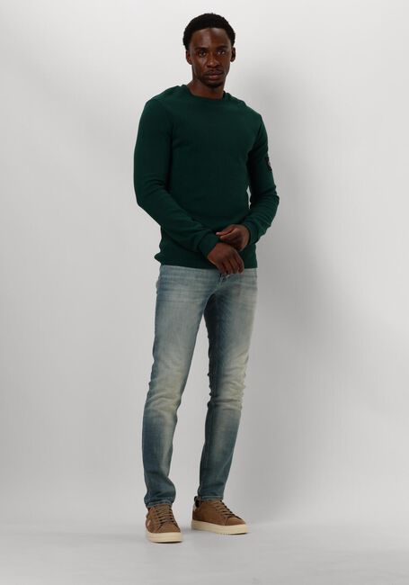 Dunkelgrün CALVIN KLEIN Pullover BADGE WAFFLE LS TEE - large