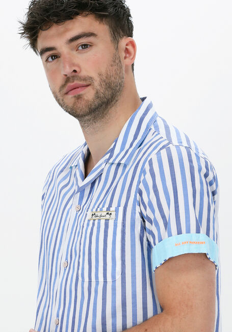Blaue SCOTCH & SODA Casual-Oberhemd LIGHTWEIGHT STRUCTURED SHORTSLEEVE SHIRT IN ORGANIC COTTON - large