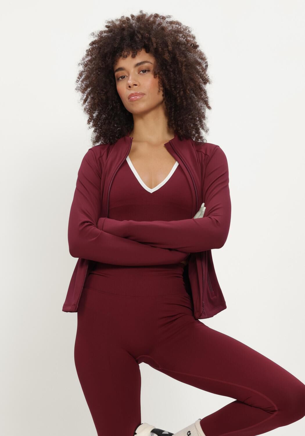 Bordeaux AIM'N Strickjacke SENSE ZIP JACKET - large