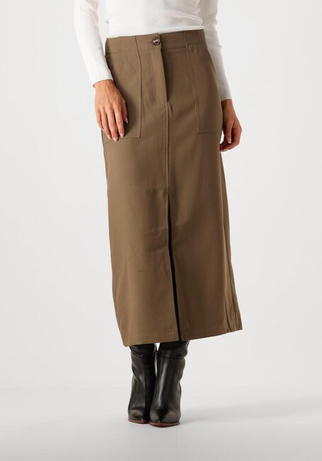 Braune Y.A.S. Maxirock YASCAPPA HW ANKLE SKIRT - large