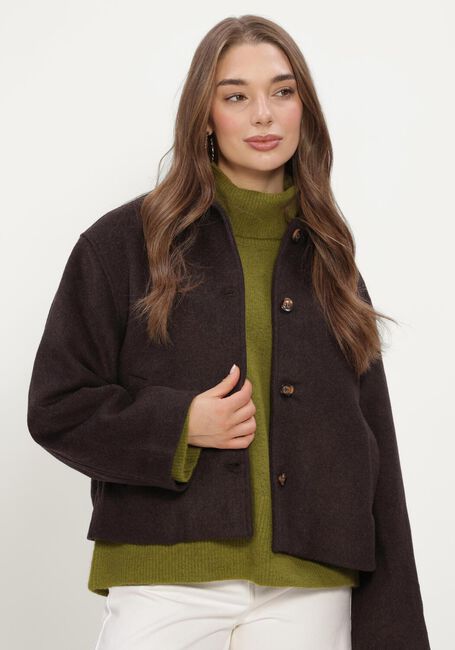 Braune NEO NOIR Jack HAMRA WOOL JACKET - large