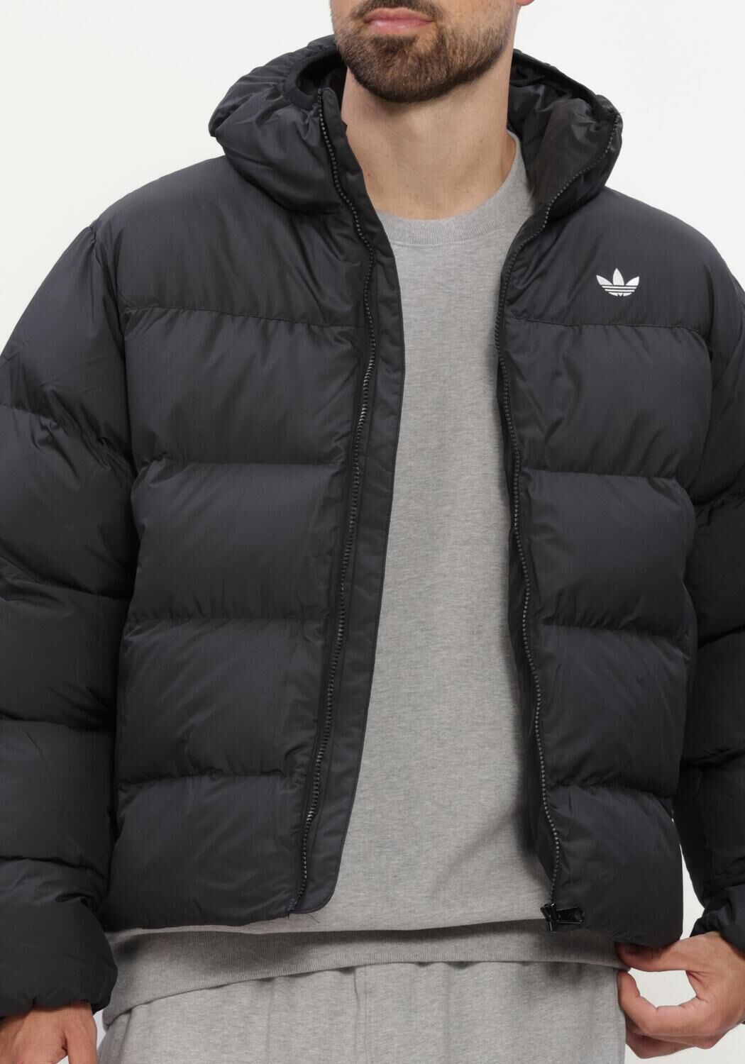 Schwarze ADIDAS Wattierte Jack REGEN JKT - large