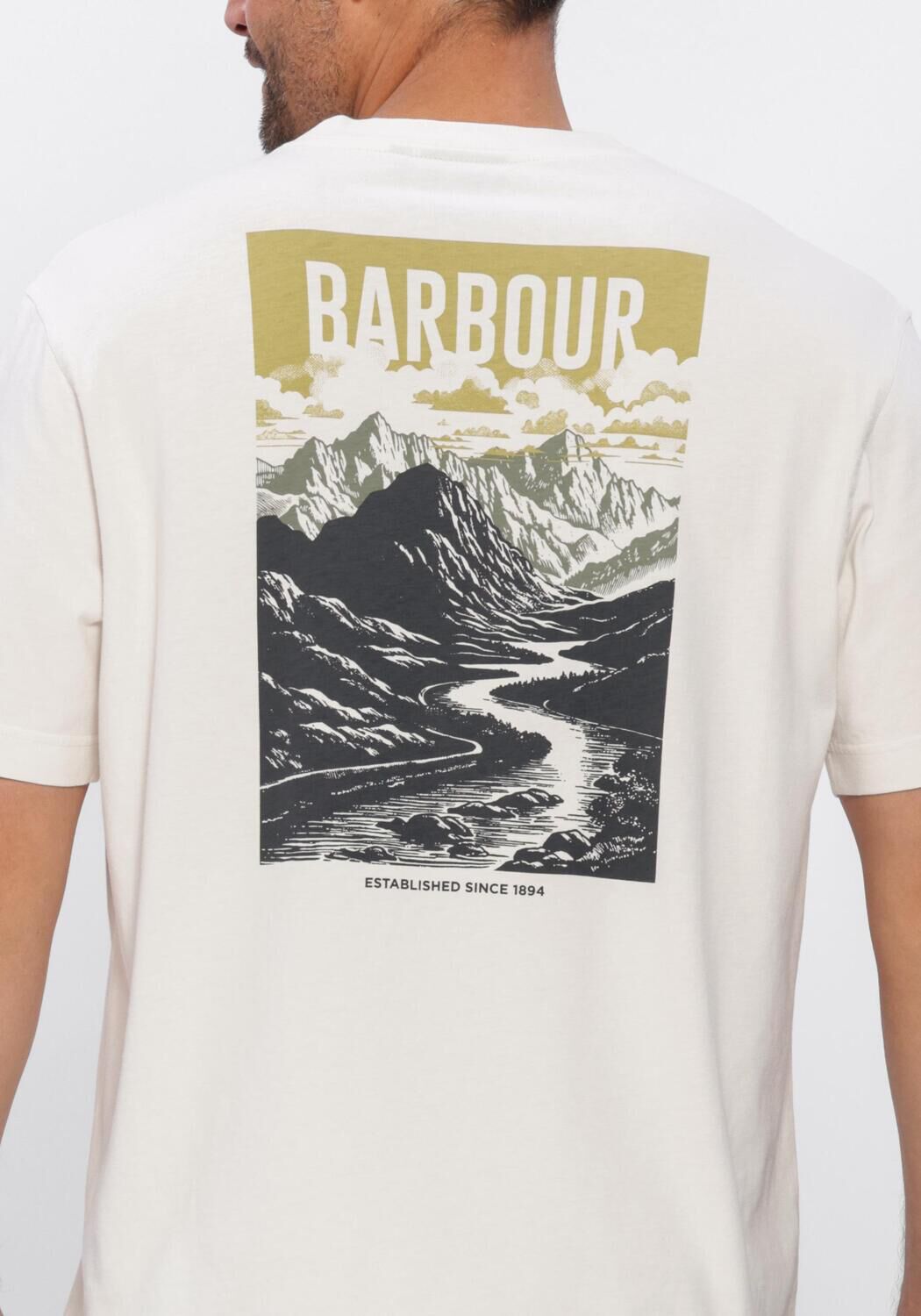 Wei&szlig;e BARBOUR T-shirt MORDEN RELAXED GRAPHIC T-SHIRT - large