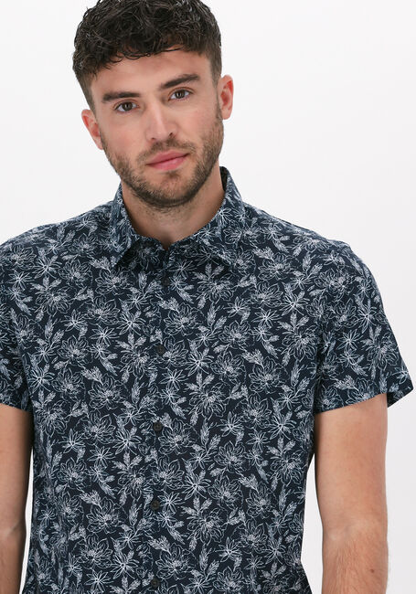 Blaue DSTREZZED Casual-Oberhemd SHIRT S/S LINE FLOWER VOILE - large