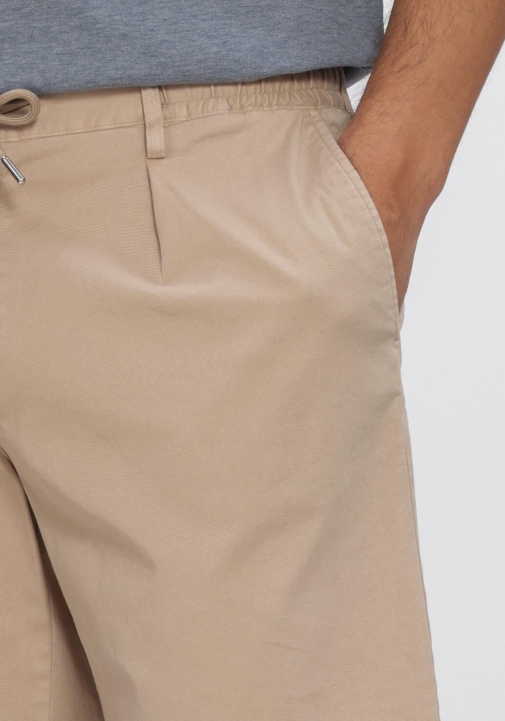 Beige PROFUOMO Kurze Hose SHORT SPRTCORD - large