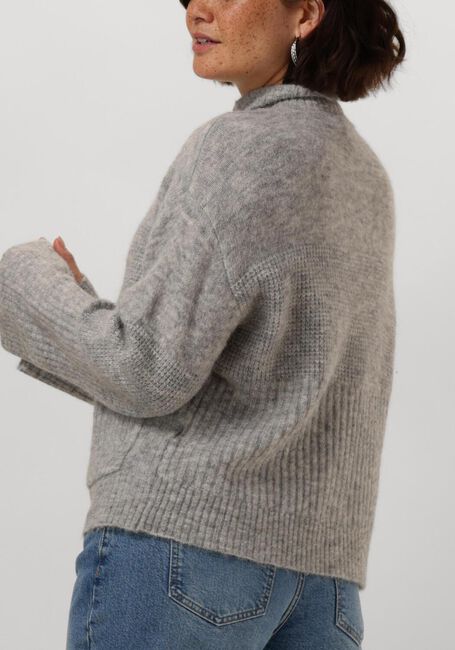 Graue MSCH COPENHAGEN Strickjacke MSCHLEDIONA HOPE ZIP CARDIGAN - large