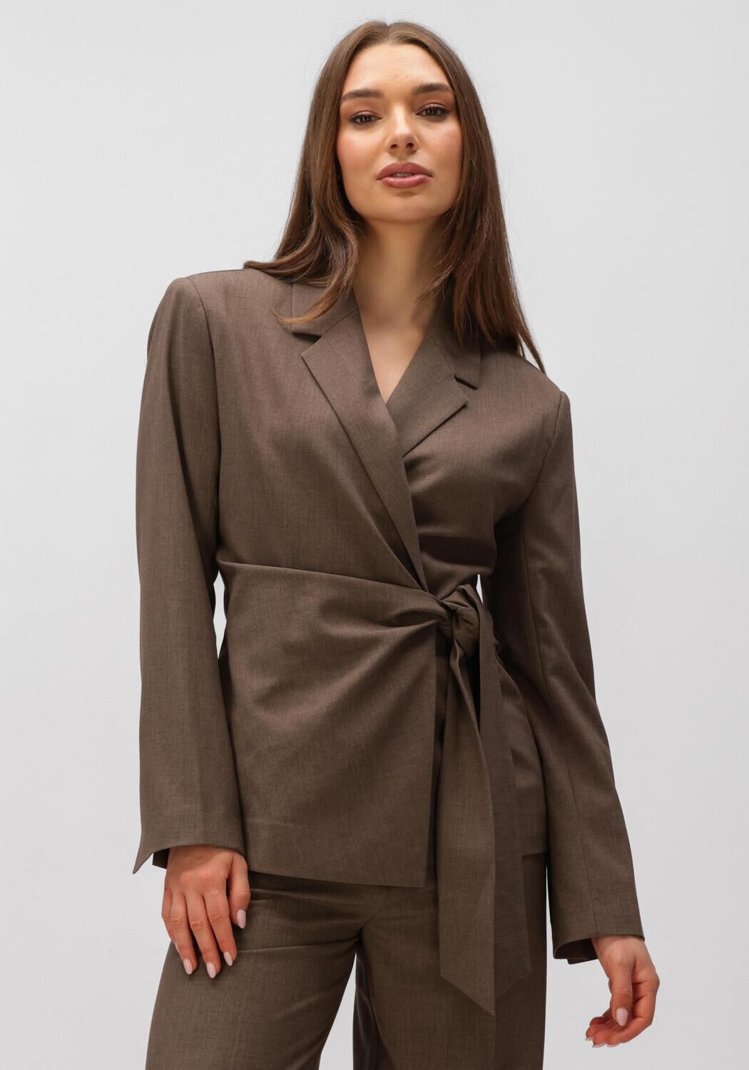 Braune SECOND FEMALE Blazers DAKOTA WRAP BLAZER - large