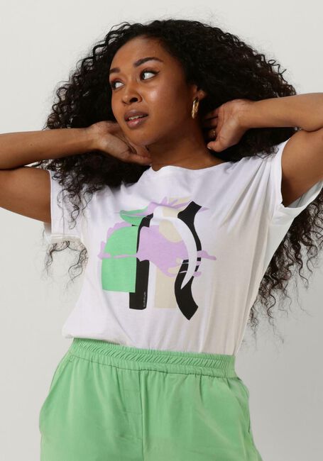 Minze SUMMUM T-shirt TOP COLOURBLOCK GRAPHIC TEE - large