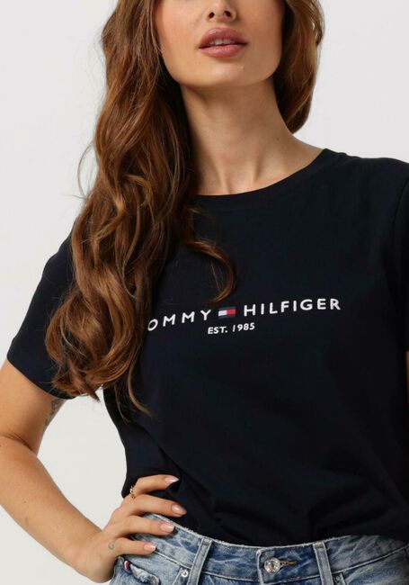 Dunkelblau TOMMY HILFIGER T-shirt HERITAGE HILFIGER C-NK REG TEE - large