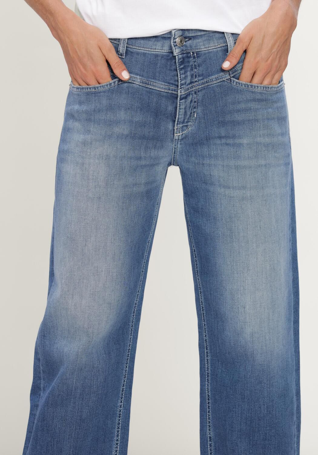 Blaue CAMBIO Jeans ELIN AUTHENTIC HR SUPERSTRETCH BLUE DENIM - large
