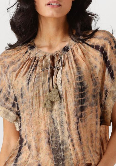 Mehrfarbige/Bunte SUMMUM T-shirt TOP TIE DIE PRINT - large