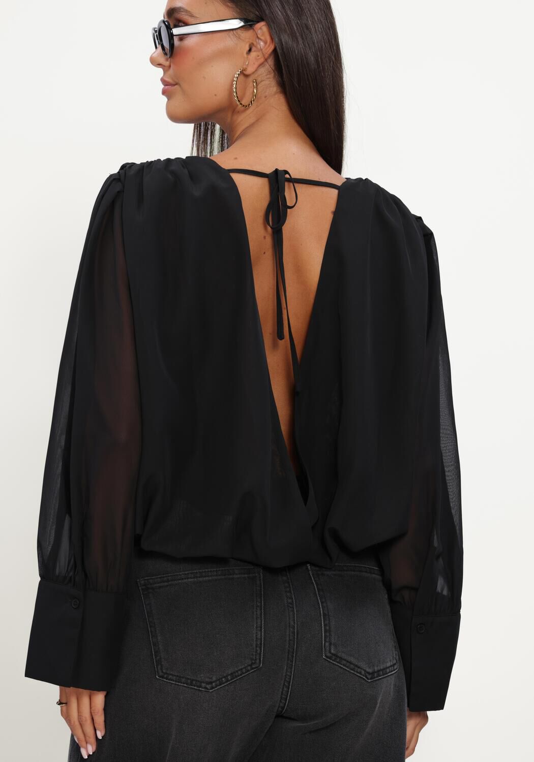 Schwarze MY ESSENTIAL WARDROBE Blusen MWRASOLI BLOUSE - large