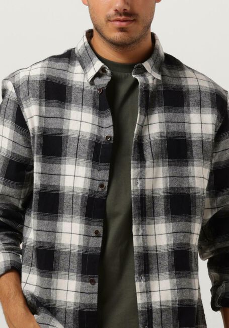 Schwarze ANERKJENDT Casual-Oberhemd AKLEIF FLANNEL CHECK SHIRT - large