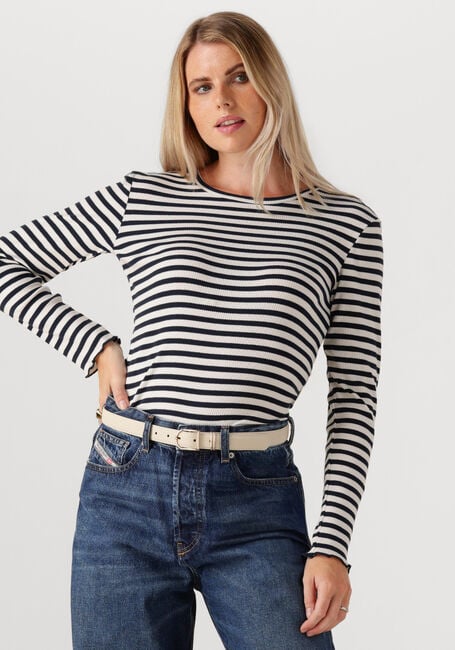 Blaue SELECTED WOMEN Tops & T-shirts SLWANNA LS CREW NECK TEE STR - large