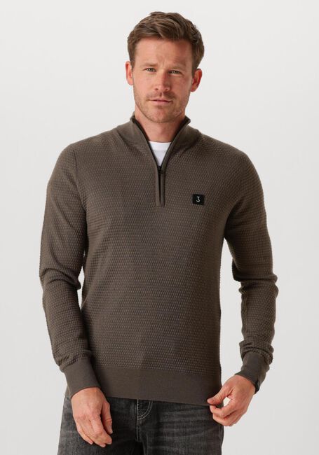 Olive BUTCHER OF BLUE Pullover STRUCTURE HALFZIP - large