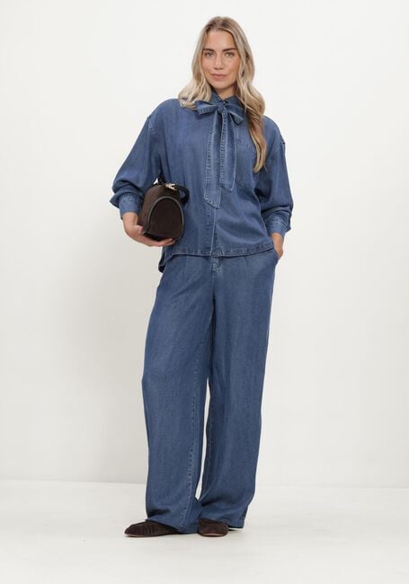 Blaue SIMPLE Blusen WV-HVY-TENCEL-26-3 - large