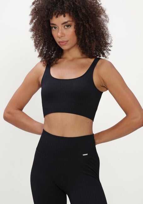 Schwarze AIM'N Top RIBBED SEAMLESS BRA - large