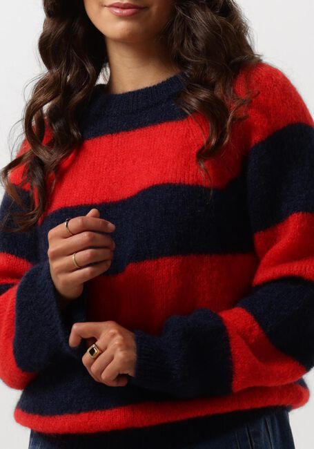 Rote BY-BAR Pullover SIAN STRIPE PULLOVER - large