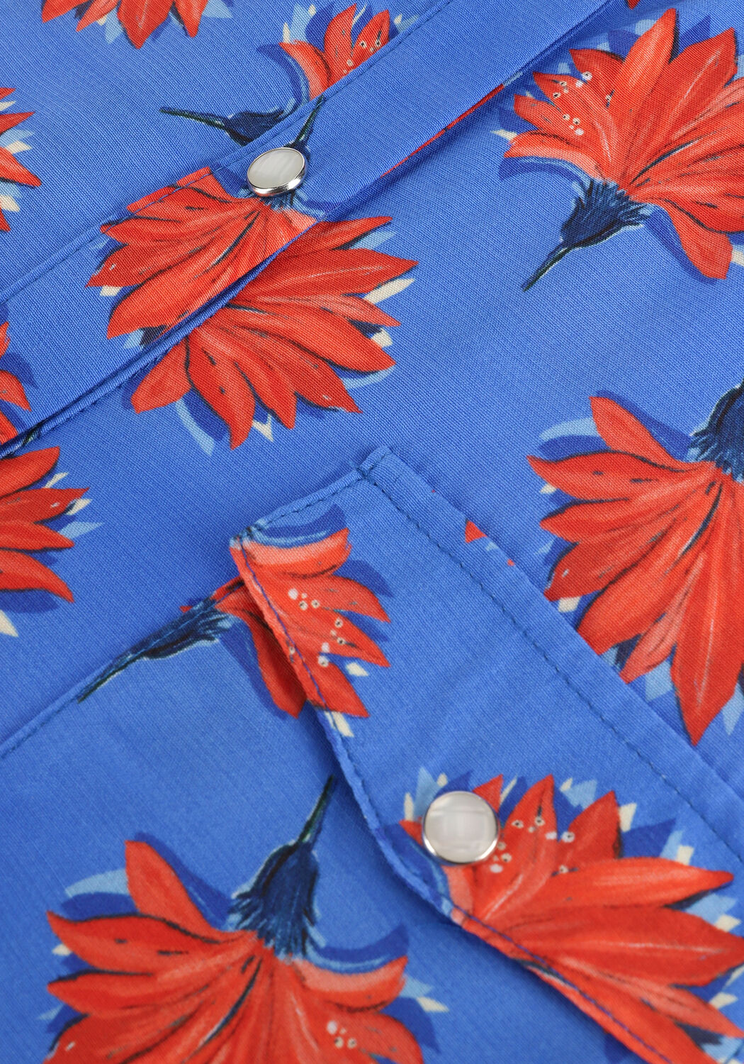 Blaue POM AMSTERDAM Blusen MILA FLOWERS - large