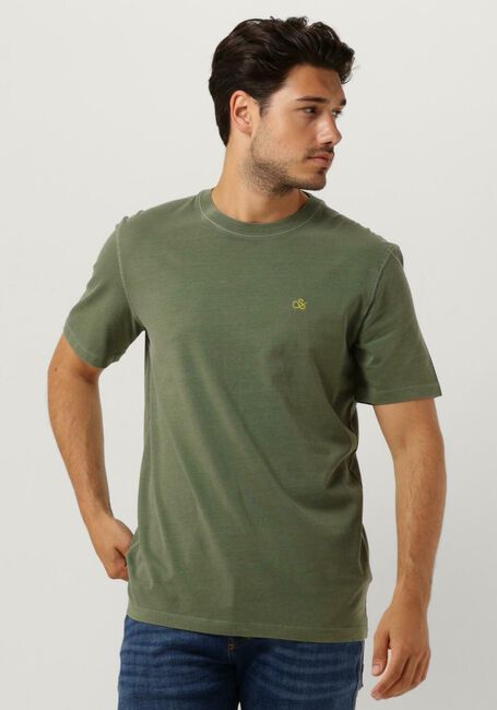 Grüne SCOTCH & SODA T-shirt GARMENT DYE LOGO T-SHIRT - large