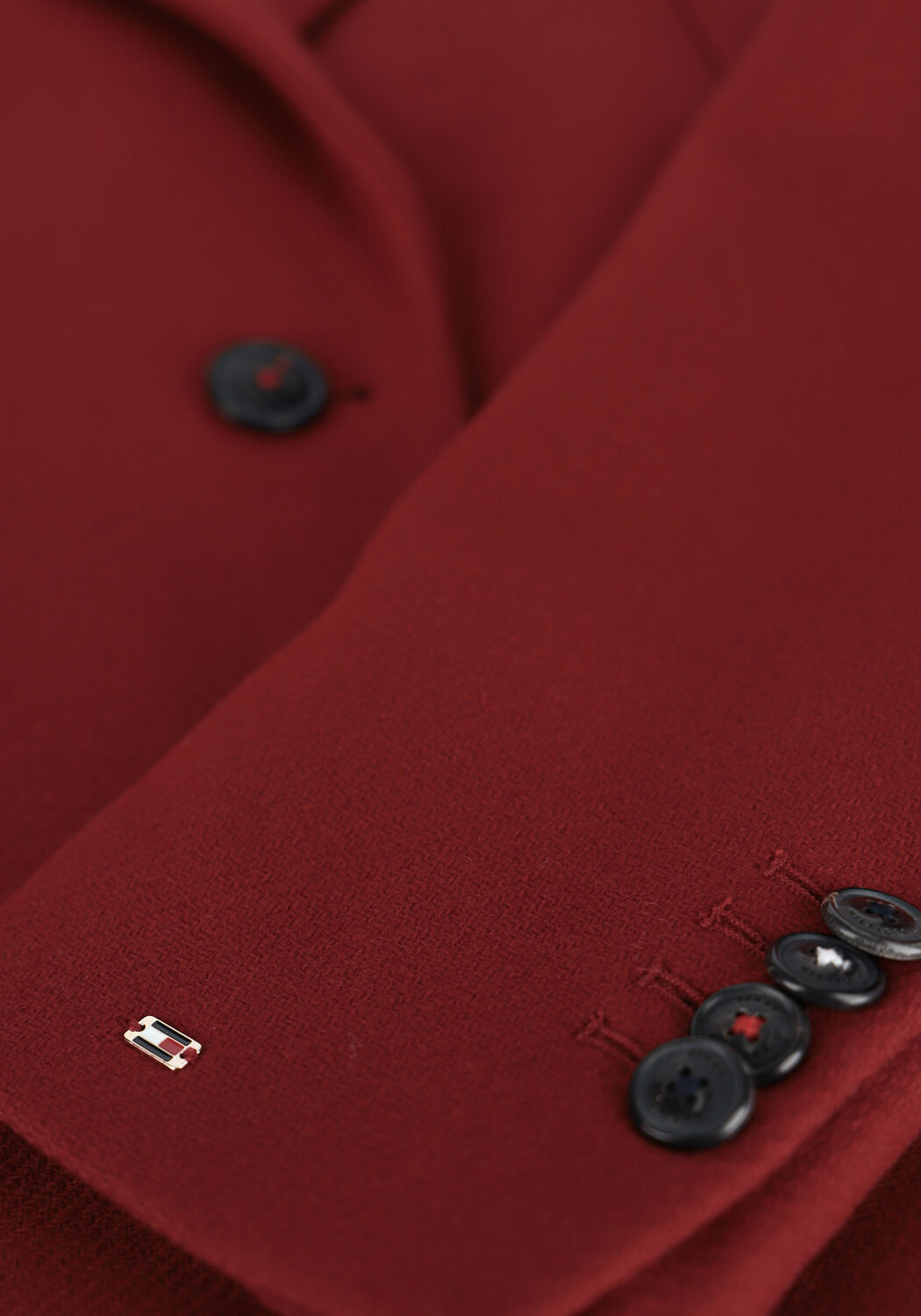 Rote TOMMY HILFIGER M&auml;ntel TH ESS WOOL BLEND CLASSIC COAT - large