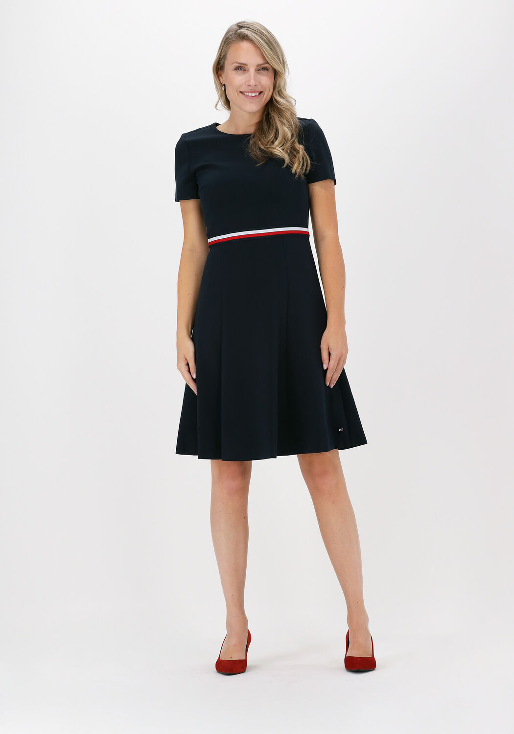 Dunkelblau TOMMY HILFIGER Minikleid ANGELA FIT FLARE DRESS SS Omoda