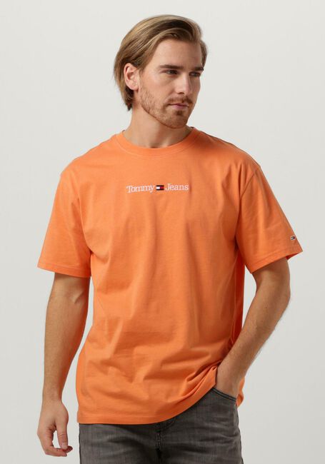 Orangene TOMMY JEANS T-shirt TJM CLASSIC LINEAR LOGO TEE - large