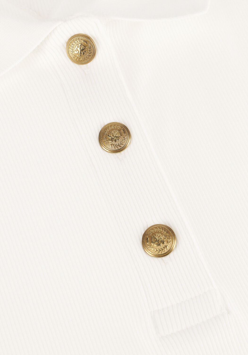 Wei&szlig;e TOMMY HILFIGER T-shirt SLIM GOLD BUTTON POLO SS - large