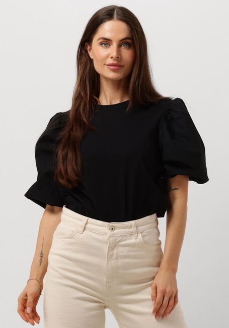 Schwarze NOTRE-V T-shirt NV-DOLF PUFF SLEEVE TOP - large