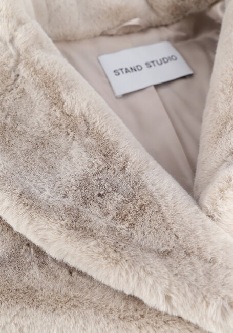 Ecru STAND STUDIO Fake-Fur-Jack MARIA COAT SOFT - large