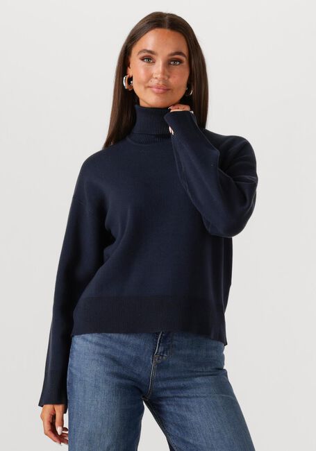 Dunkelblau SELECTED WOMEN Pullover SLFKAMMA LS KNIT ROLL NECK - large