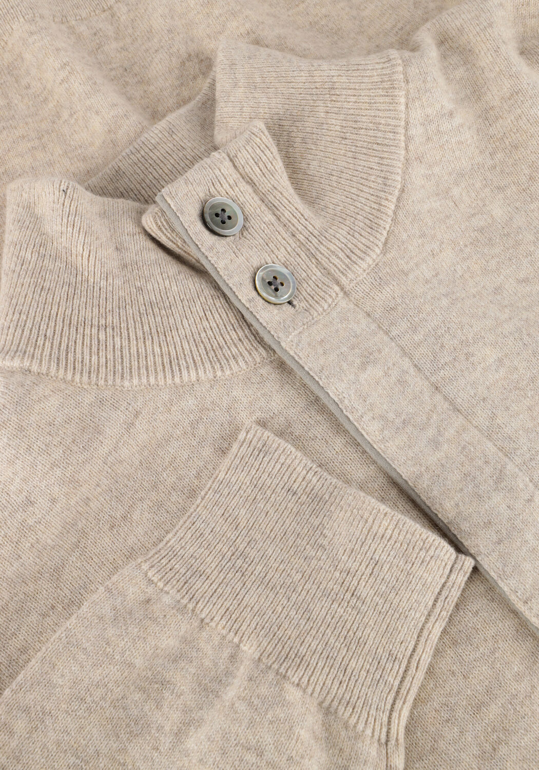 Braune PROFUOMO Pullover PULLOVER HALF ZIP BUTTON - large