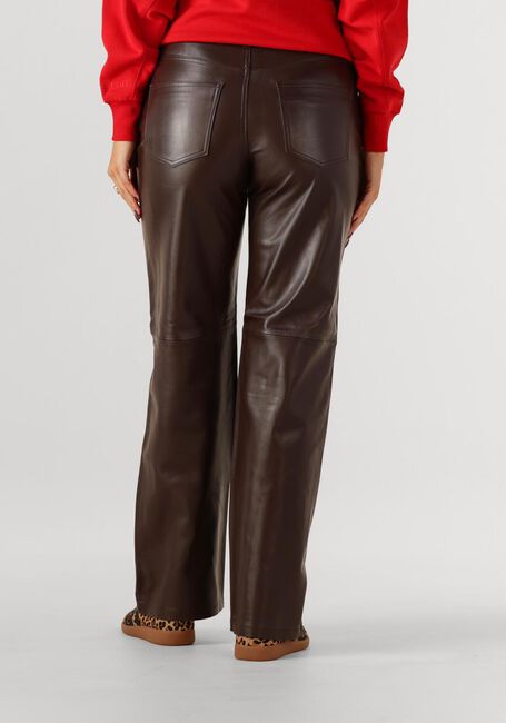 Braune ROUGE EDIT Lange Hosen ROUCAMDEN RW S/F LEATHER TROUSERS - large