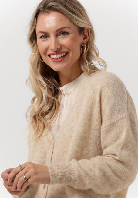 Weiße SUMMUM Strickjacke CARDIGAN FEATHER LIGHT ALPACA KNIT - large